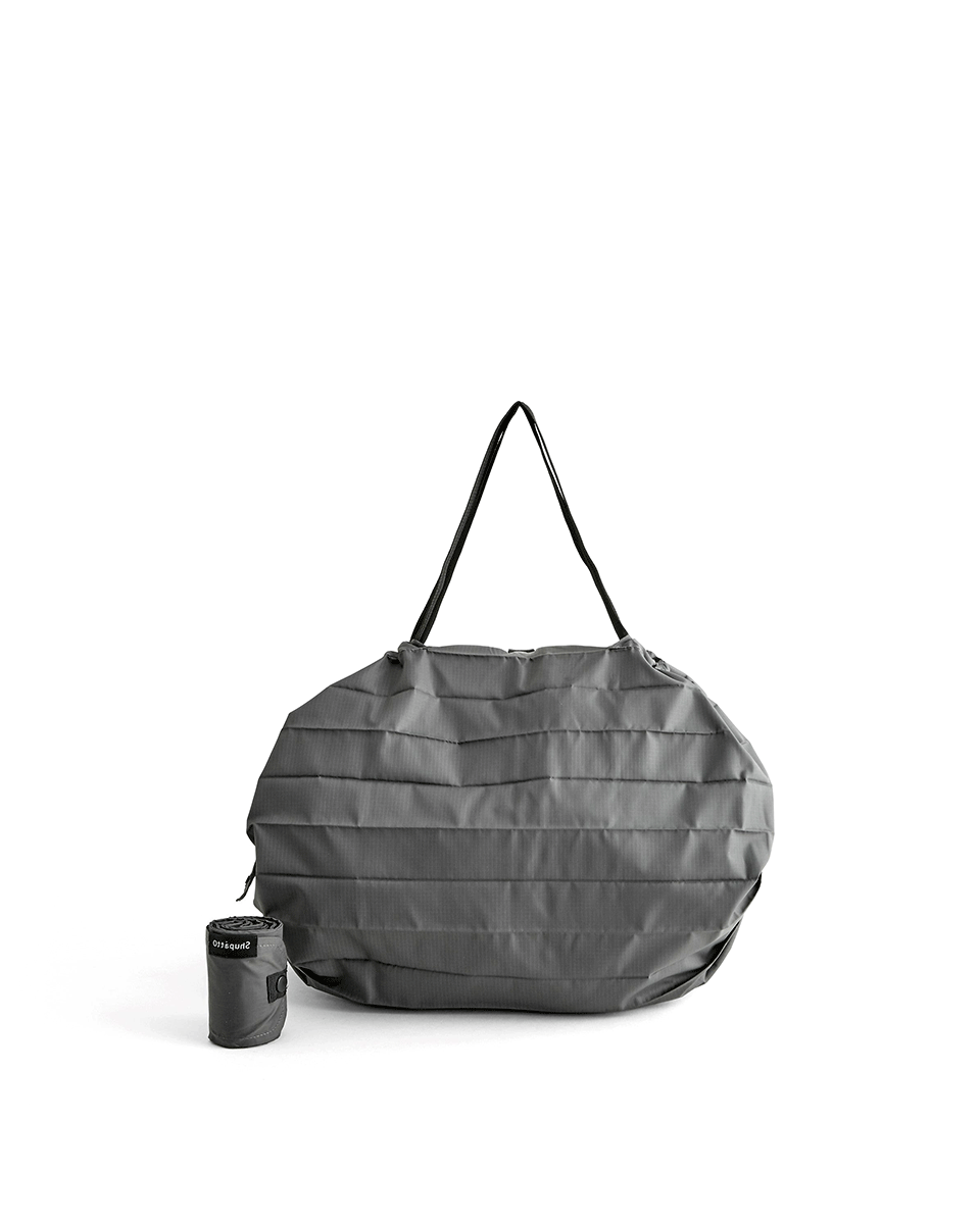 Shupatto One-Pull Faltbare Tasche M – Charcoal (Sumi)