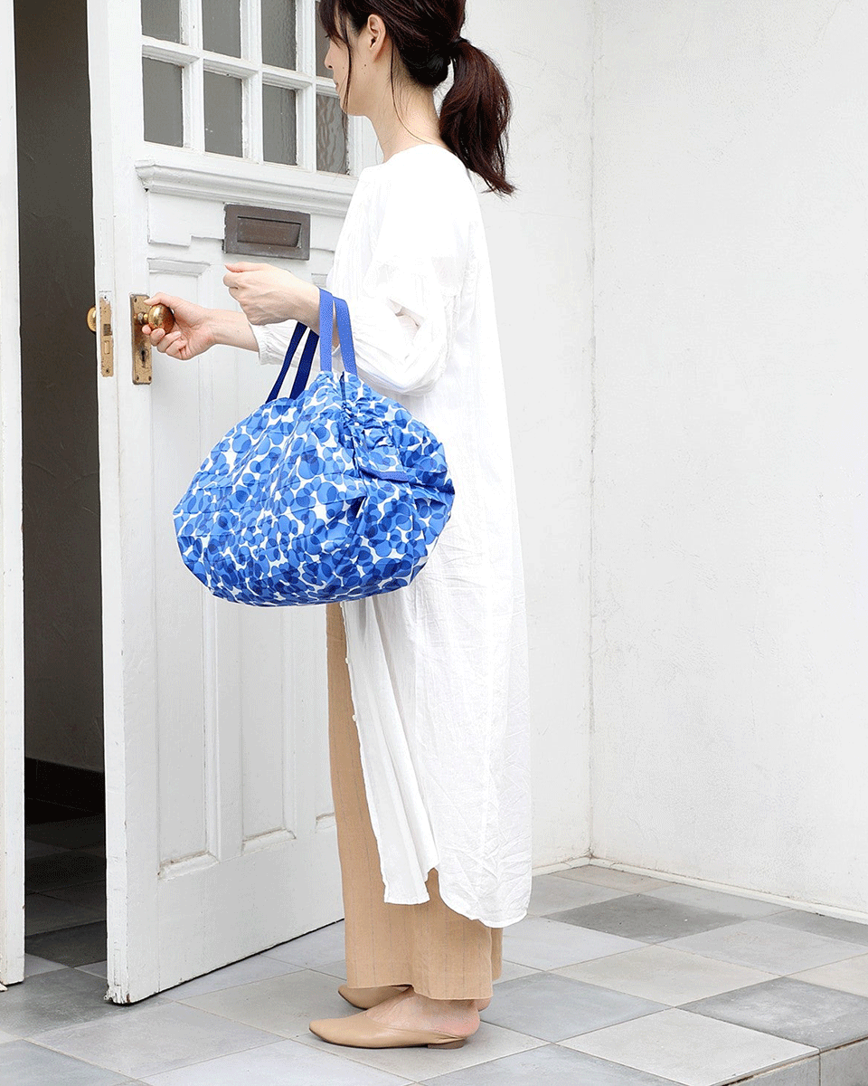 Shupatto One-Pull Faltbare Tasche M – Ocean (Umi)