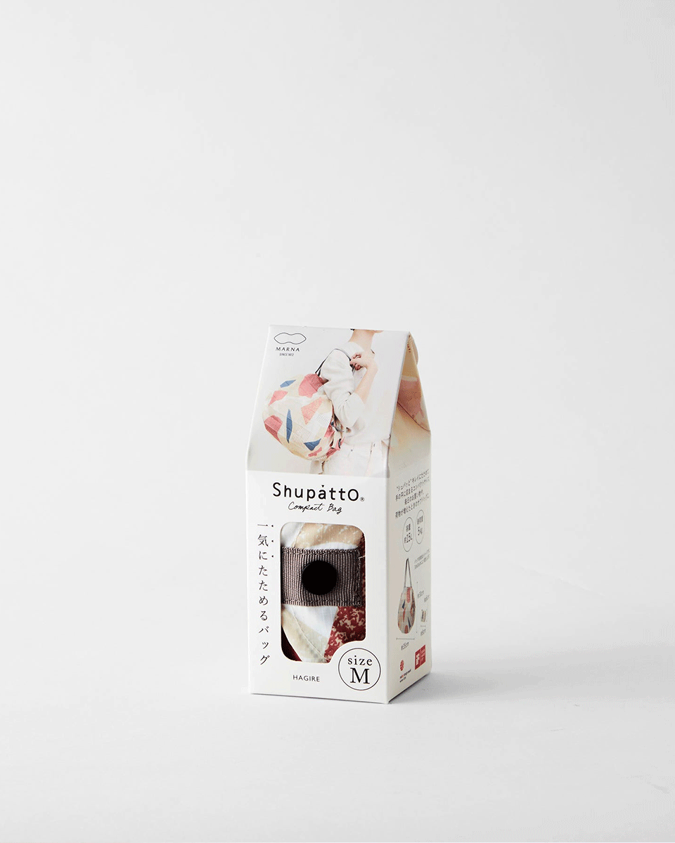 Shupatto One-Pull Faltbare Tasche M – Scraps (Hagire)