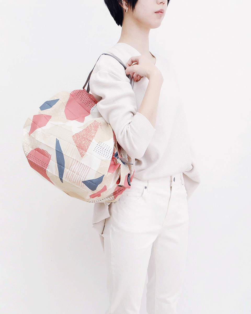 Shupatto One-Pull Faltbare Tasche M – Scraps (Hagire)