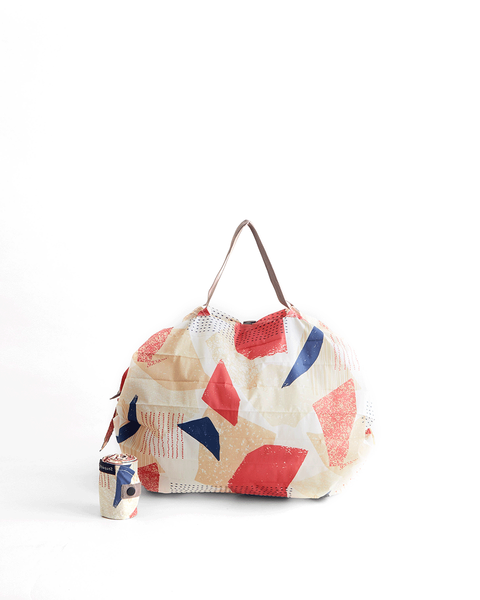 Shupatto One-Pull Faltbare Tasche M – Scraps (Hagire)