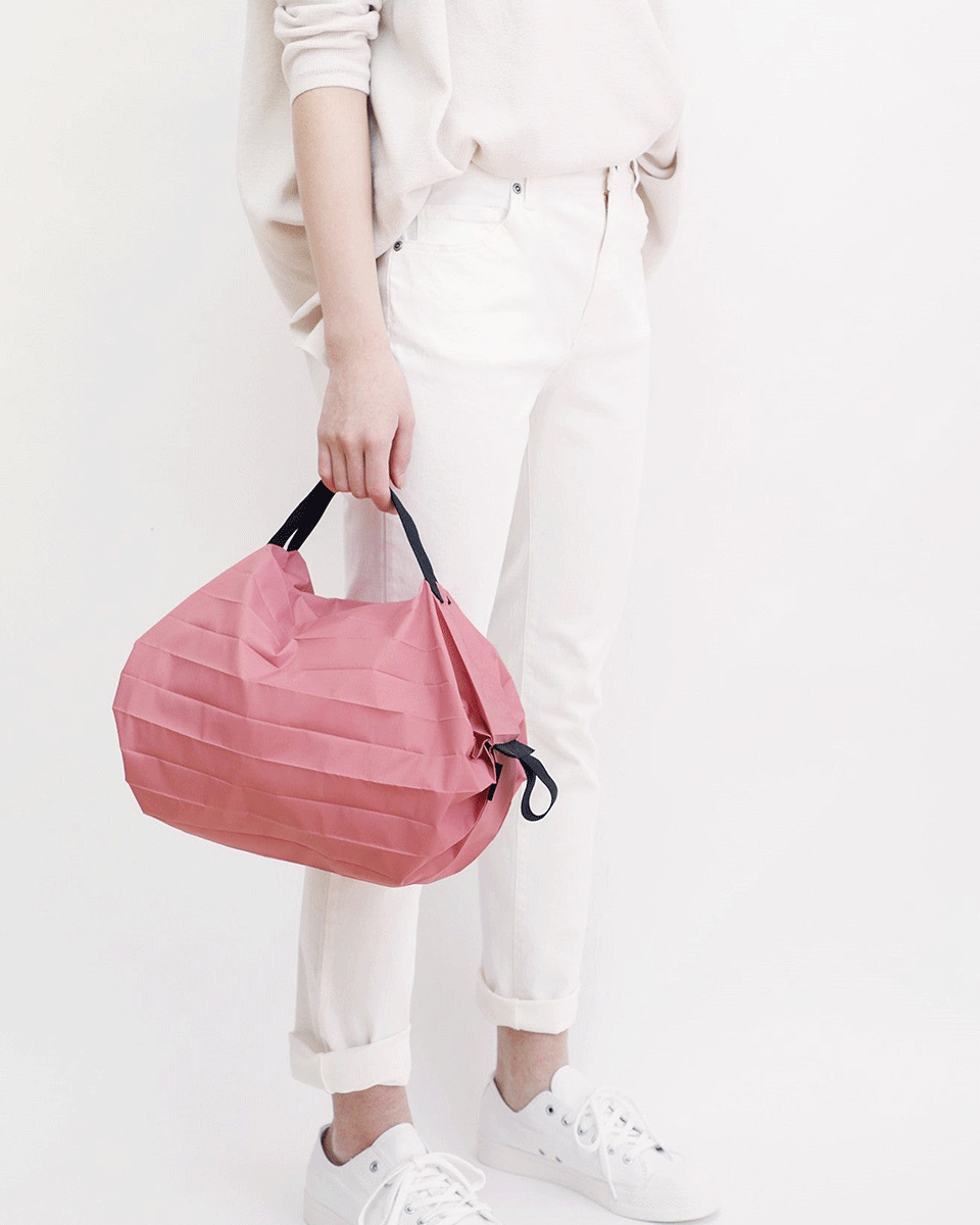 Shupatto One-Pull Faltbare Tasche S – Pfirsich (Momo)