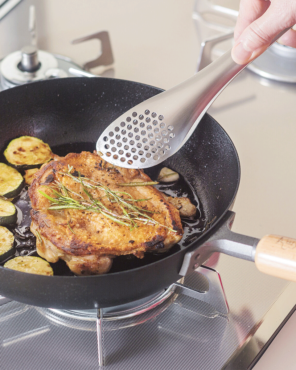 Sori Yanagi Stainless Steel Perforated Tongs